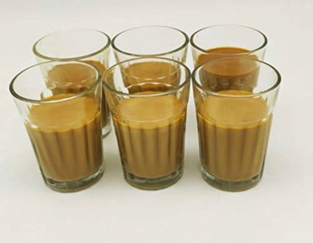(Pack of 6) Traditional Indian Cutting Chai /Tea Style Experience Set Glass Set_New Glass Set Water/Juice Glass-image-36
