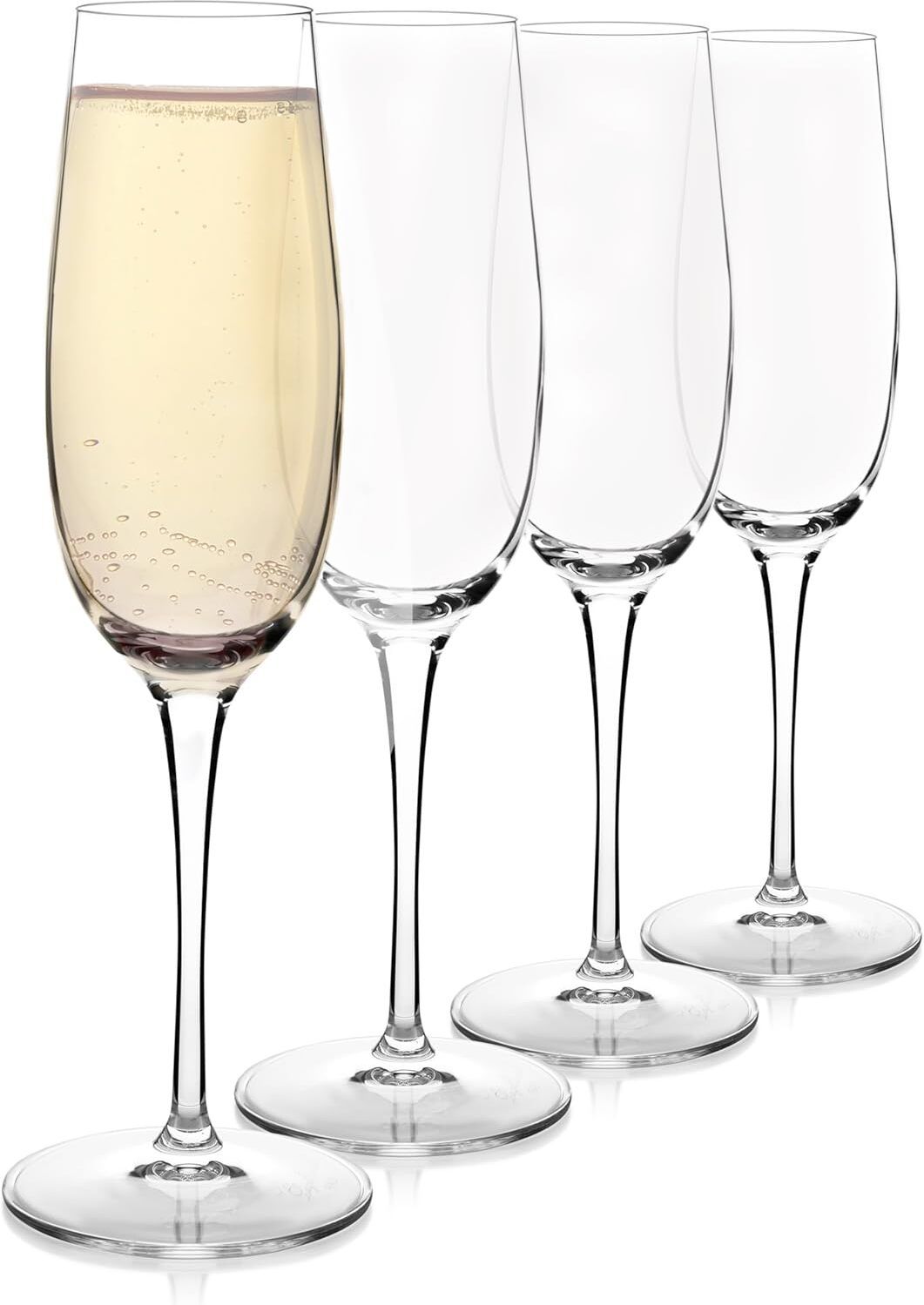 (Pack of 4) 4. Long wine champagne glass x 180 x 4 Glass Set Champagne Glass-image-30