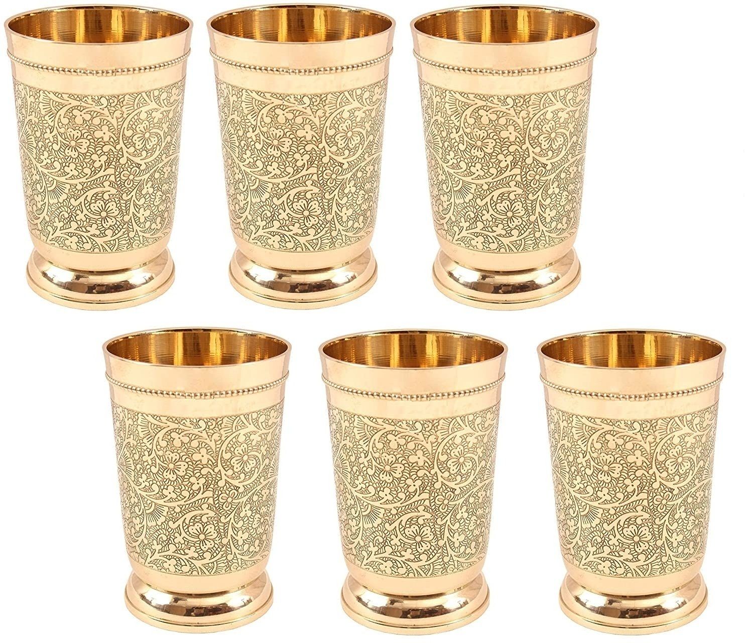 (Pack of 6) Etching Design Glass Set Water/Juice Glass