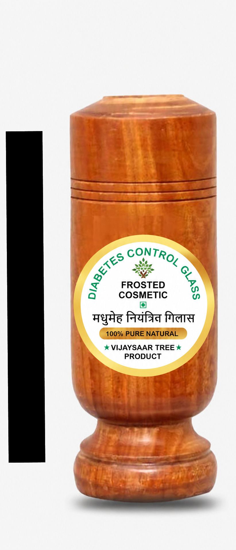 frosted cosmetic Vijaysar Wellness Wood Glass Glass Water/Juice Glass-picture-12