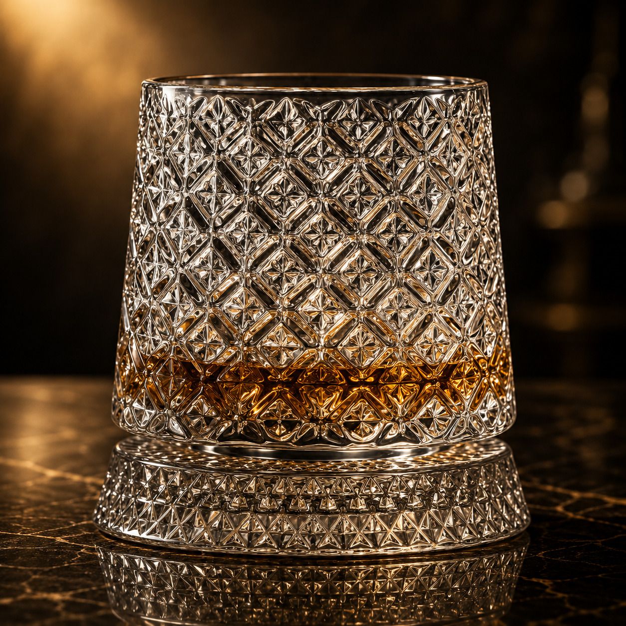 barcrock Revolving Whisky Glass Star Cut Shape 280ML Rotating Glass Glass Whisky Glass-picture-37