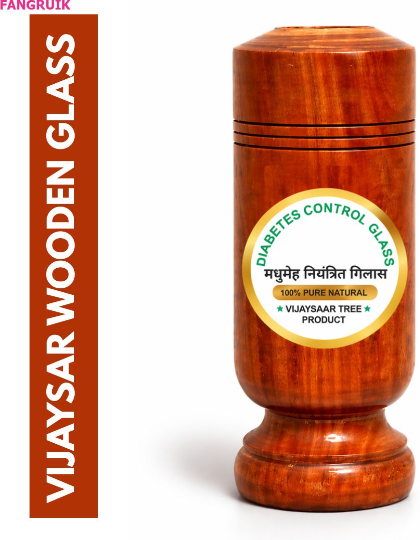 vijay saar wood glass cup suitable for consistent soaking water routine use Glass Water/Juice Glass-image-31