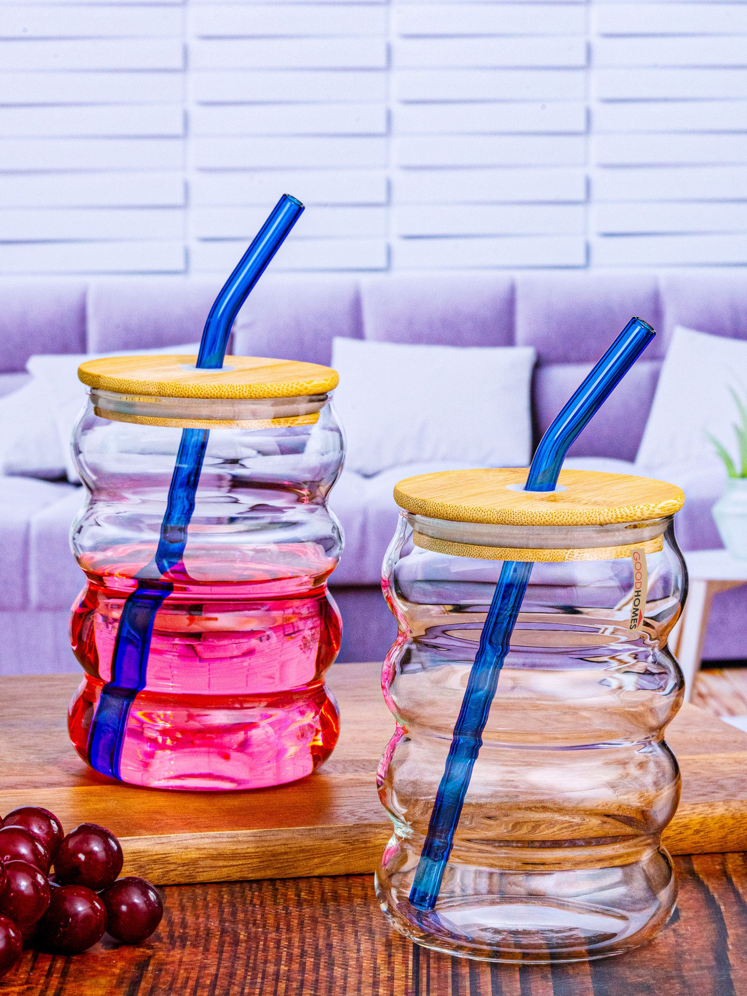 goodhomes (Pack of 2) EPB67-L1-BB-2 Glass Set Water/Juice Glass-picture-0