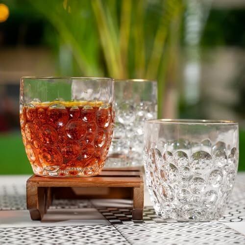 okechuku (Pack of 3) Premium Clear Glass Tumblers for Whisky, Scotch, Bourbon Glass Whisky Glass-picture-26