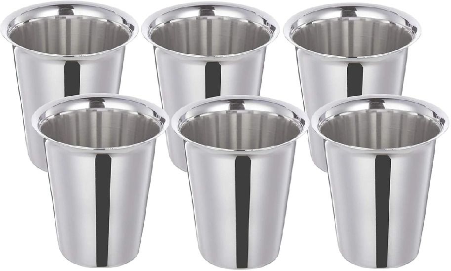 flisfa (Pack of 6) Utility Steel coffee Glasses Glass Set Water/Juice Glass-picture-10