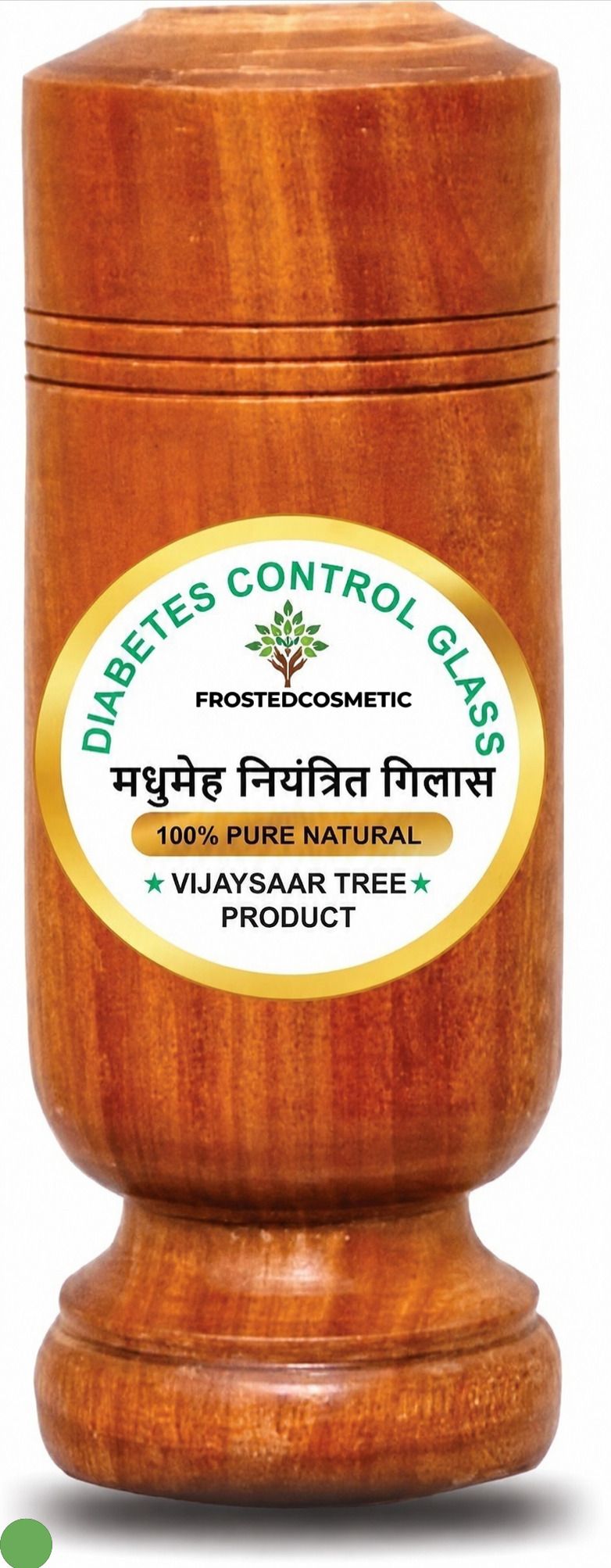 frosted cosmetic Premium Vijaysar Wooden Wellness Glass Glass Water/Juice Glass-picture-14
