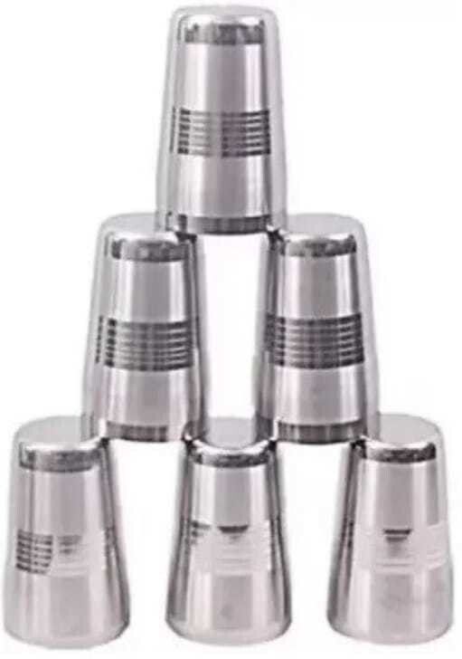 vikas metal (Pack of 6) VIKAS METAL_Steel_Water/Juice Glass_6_522 Glass Water/Juice Glass-picture-13