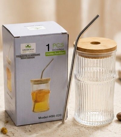 mori ltd Leakproof Glass Juice Cup with Bamboo Lid and Reusable Straw-picture-25