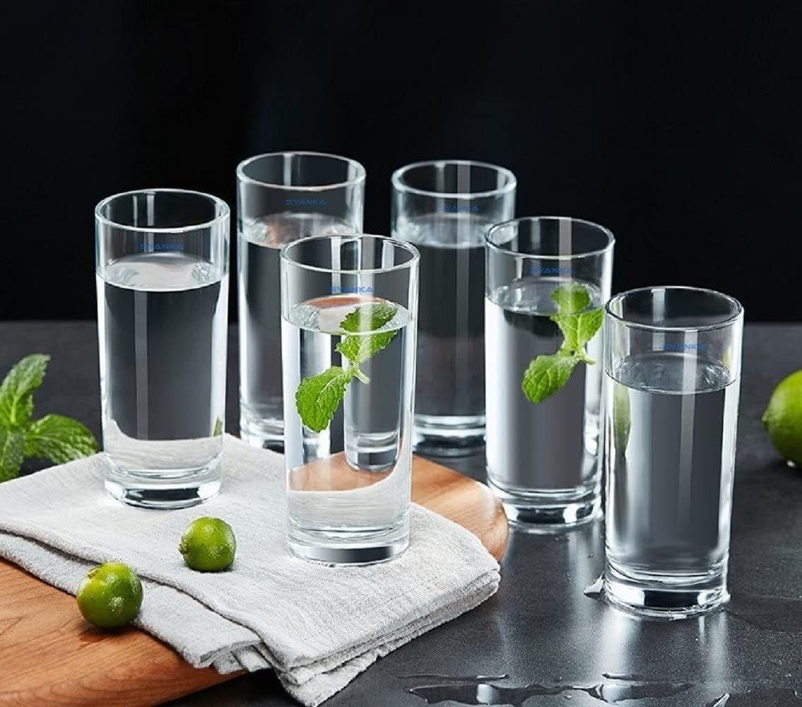 (Pack of 6) Dinehour Store Glass Suitable For Drinking Water, Juice (300 ml, Glass, Clear) Glass Set Water/Juice Glass-image-34