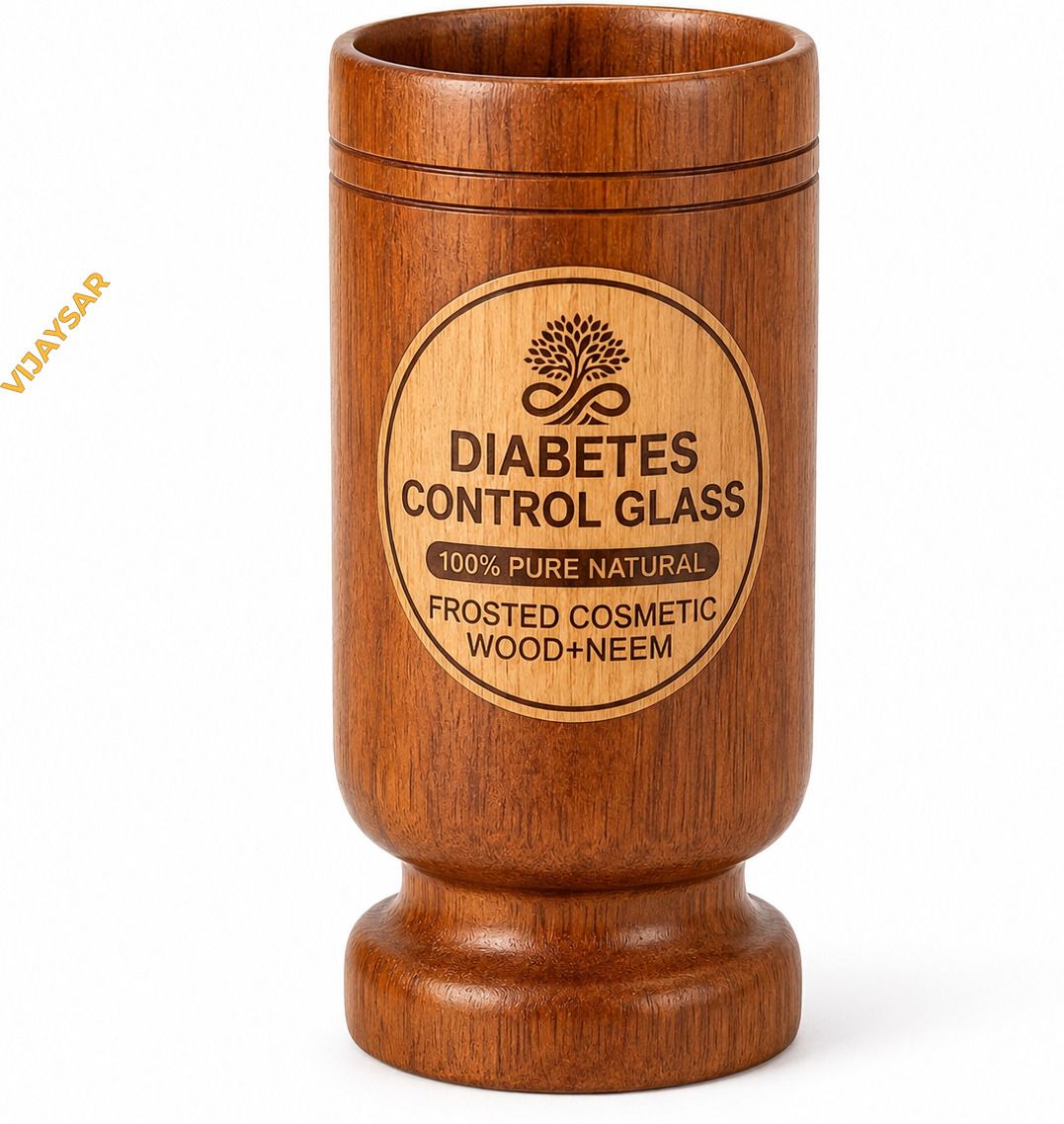vijaysar Classic Vijaysaar Wooden Glass Glass Water/Juice Glass-picture-46