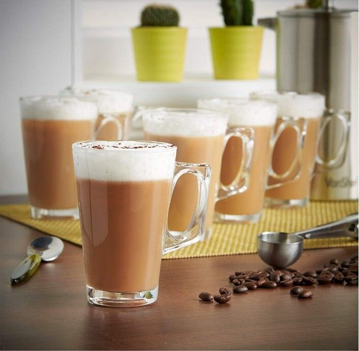 (Pack of 6) Crystal Clear Glass Tea Coffee Cup SetZb2410 Glass Set Water/Juice Glass