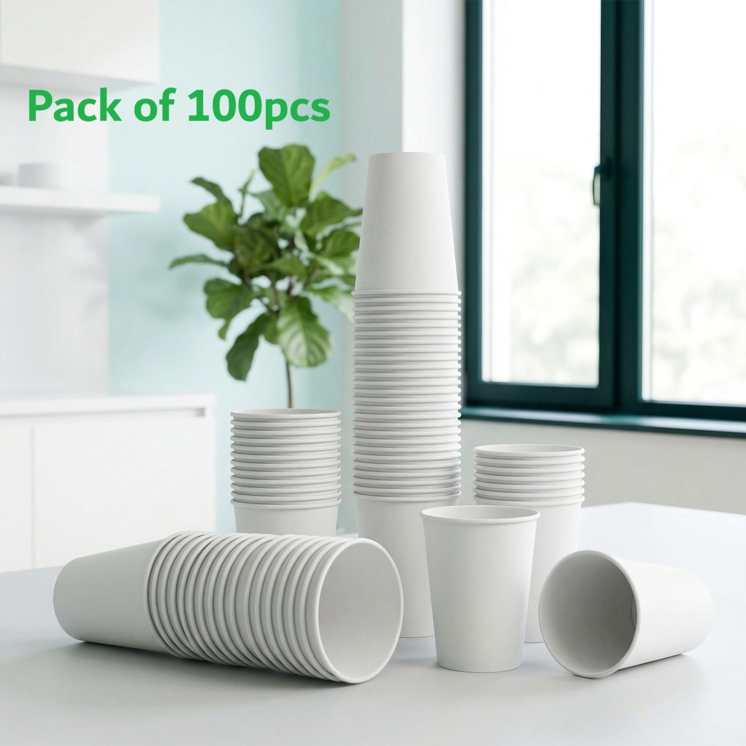 (Pack of 100) Singal Wall Paper Cups, 150 ml (Pack of 100) Glass Set Water/Juice Glass-image-12