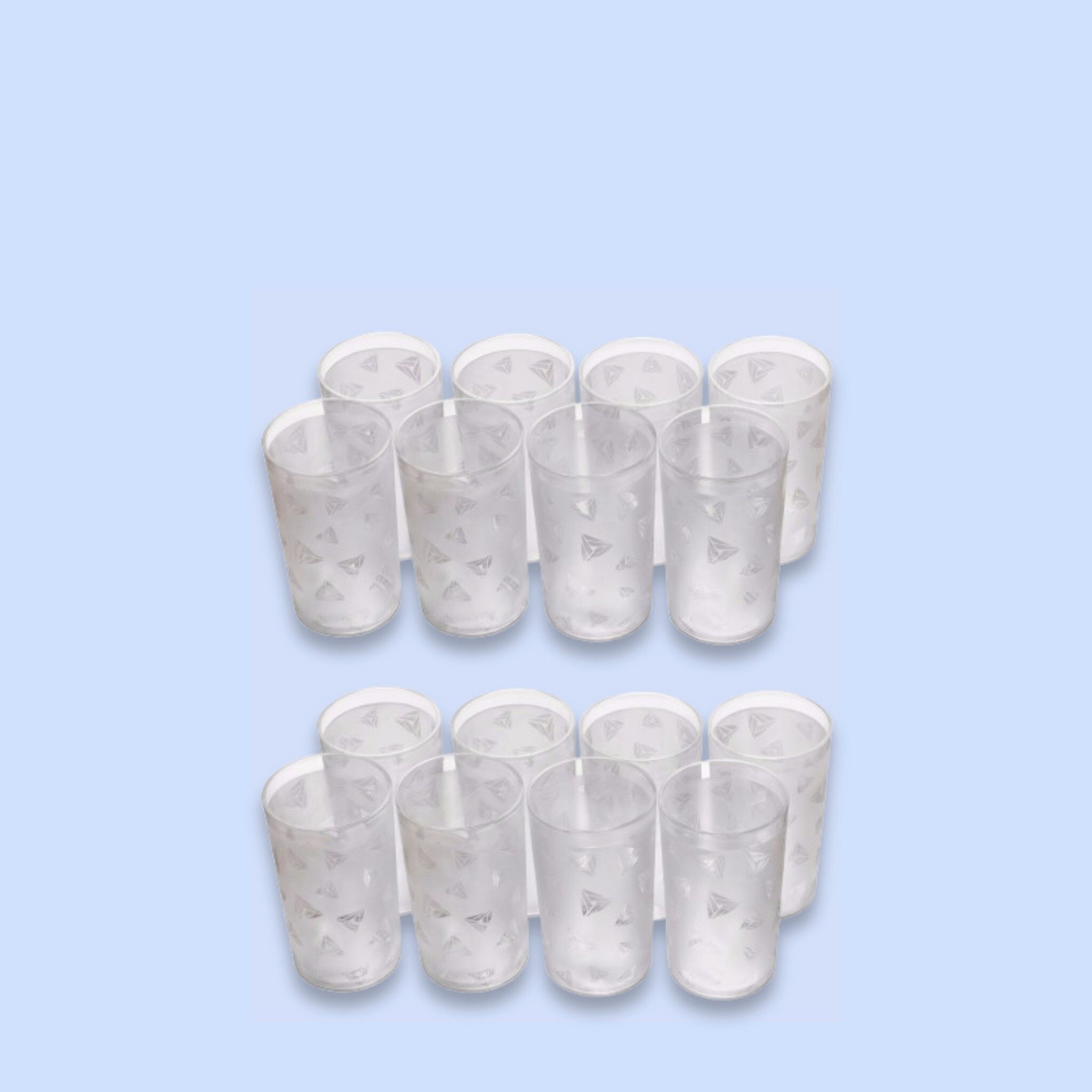 shree enterprise (Pack of 16) Diamond Classic Glass Model Glass Set Water/Juice Glass-picture-53
