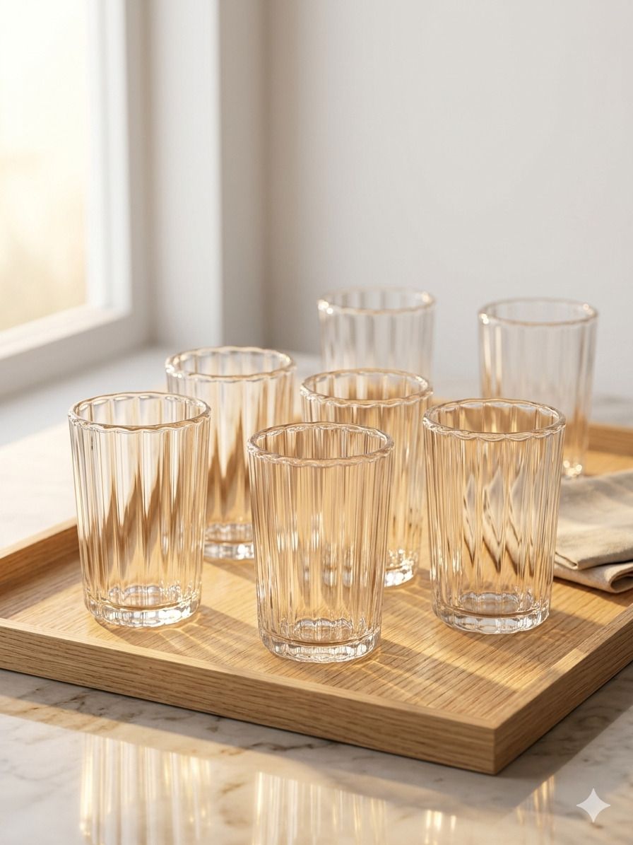 (Pack of 6) transparent Glass Set Water/Juice Glass-image-3