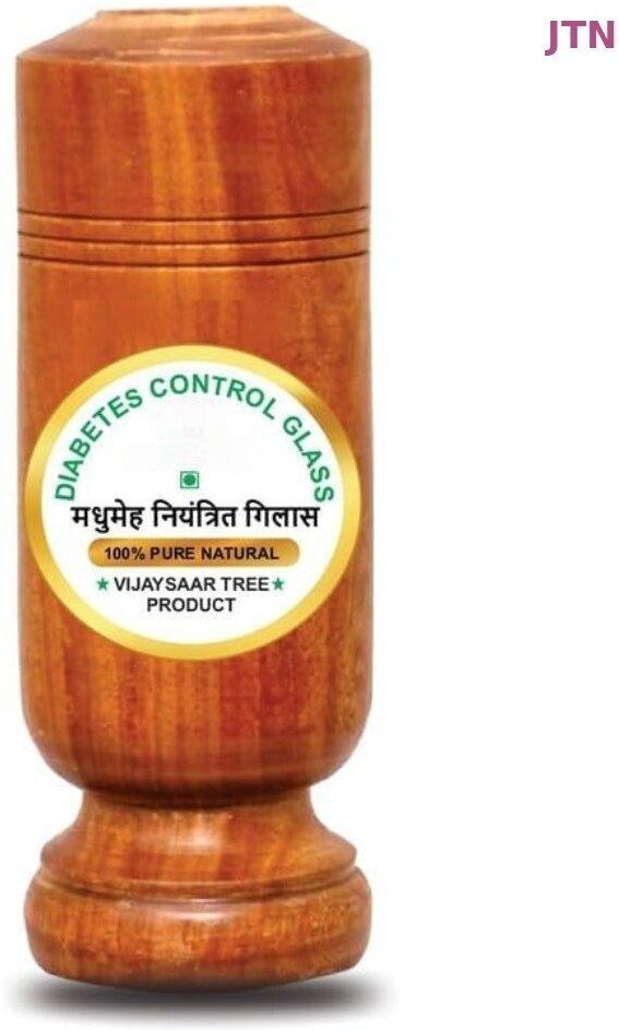 anmol walia handicrafts RB Diabetes / Sugar Control Glass 100% Natural Made By Vijaysaar Tree Glass Water/Juice Glass-picture-14