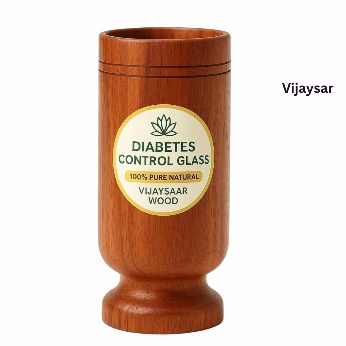 vijyasar Natural Health Tumbler | Superior Quality Wooden Herbal Glass Series - Supports Glass Water/Juice Glass-picture-21
