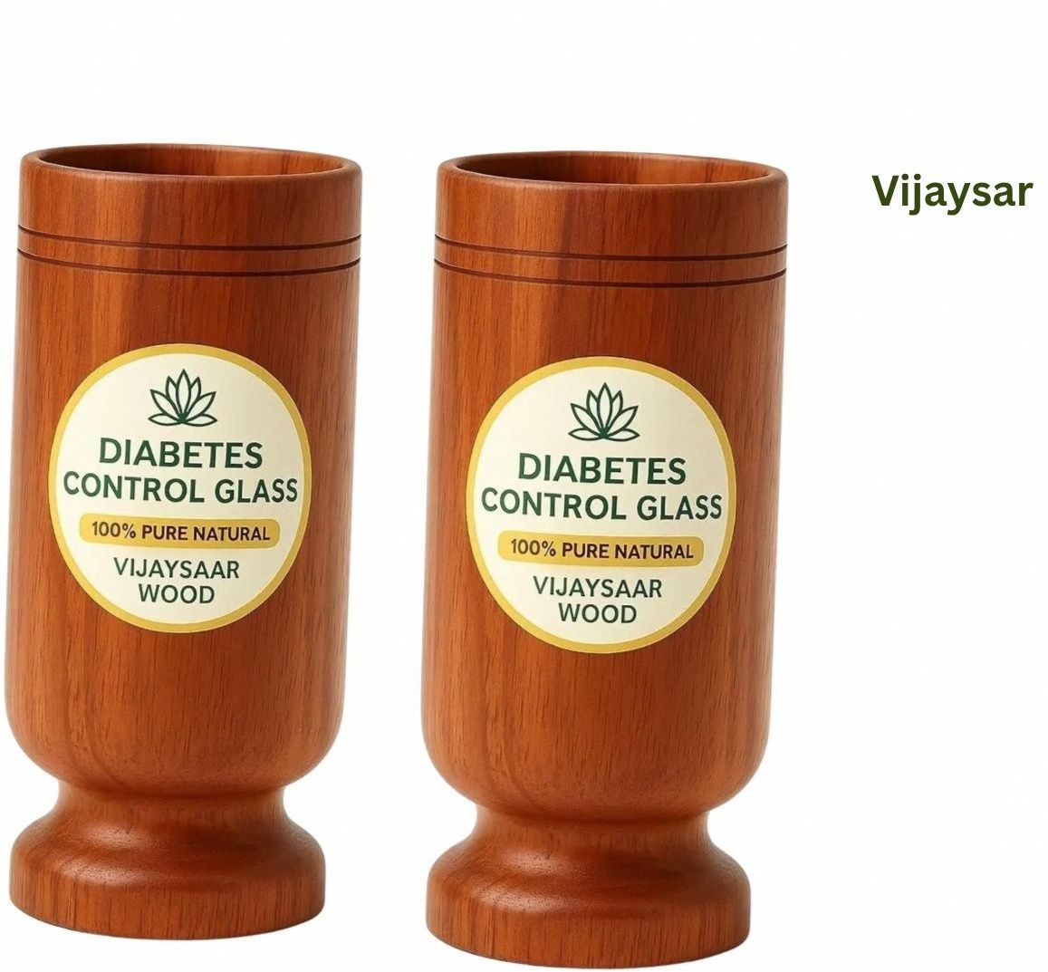 (Pack of 2) Vijaysar Wood Tumbler | Maximum Ease Vijaysar Glass Daily Use Edition for Fresh Glass Water/Juice Glass-image-48