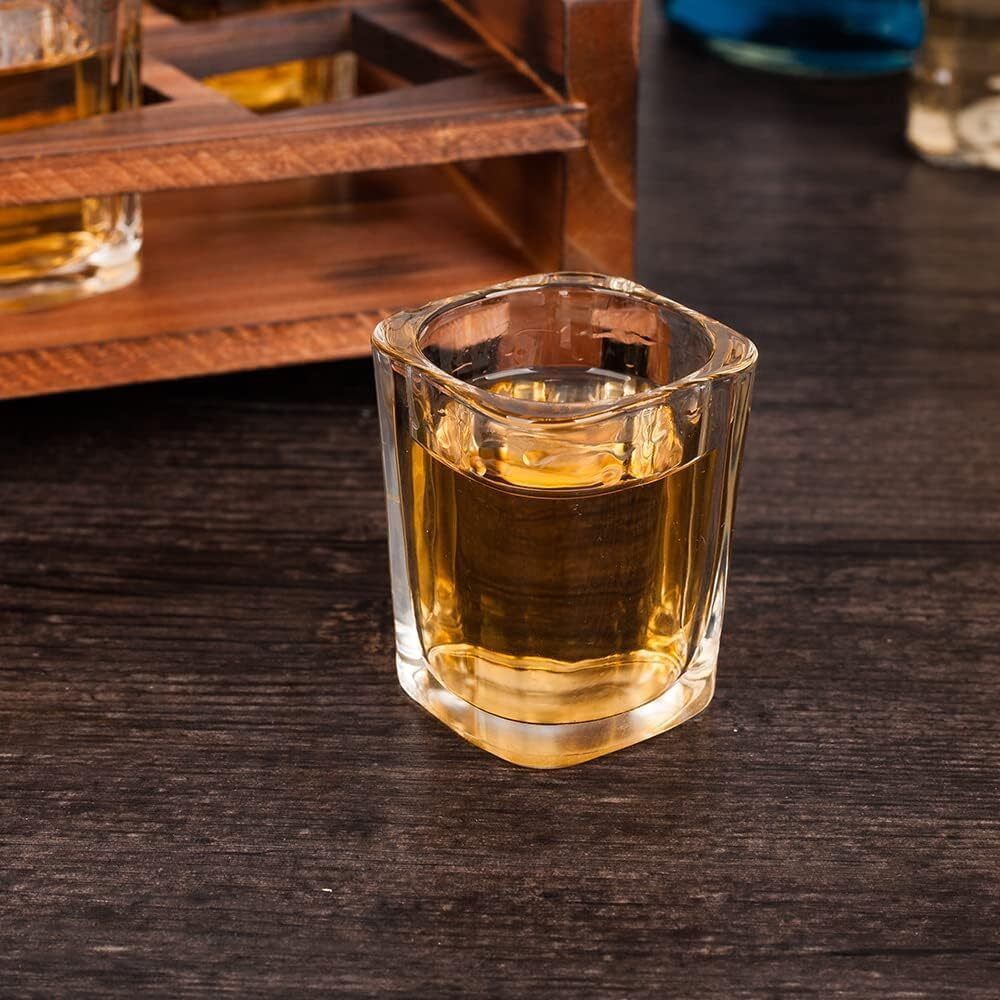 Glass Shot Glass Set for Whiskey,Tequila, Vodka & Liquor, Clear Thick Base Glass Glass Shot Glass-image-29