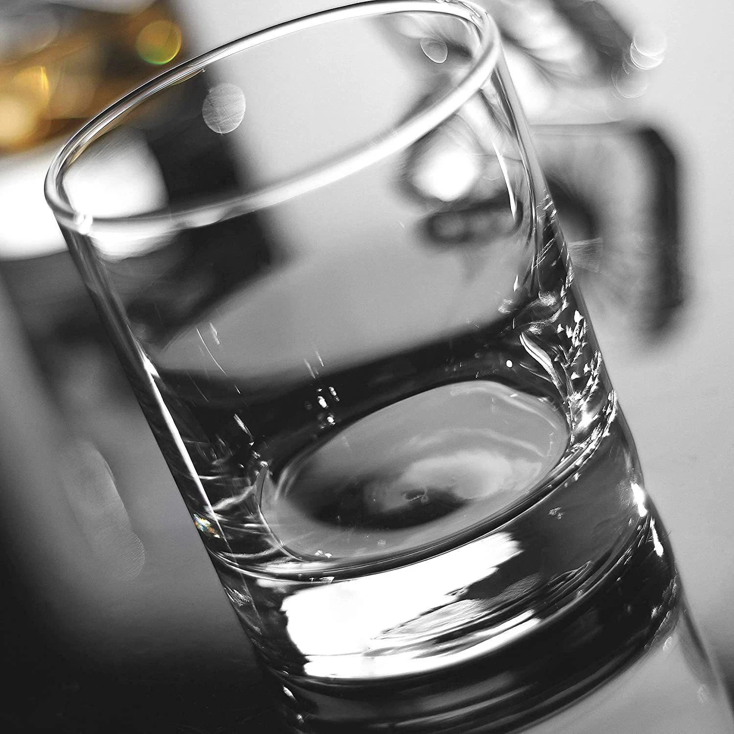 (Pack of 4) 101_Old Fashioned Whiskey Rocks Glass for Barware Scotch Cocktail Glass Set Water/Juice Glass-image-9