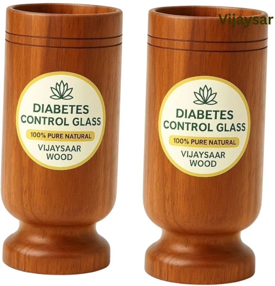 (Pack of 2) Herbal Health Glass | Signature Diabetes Control Glass Wellness Care Collection Glass Water/Juice Glass-image-24