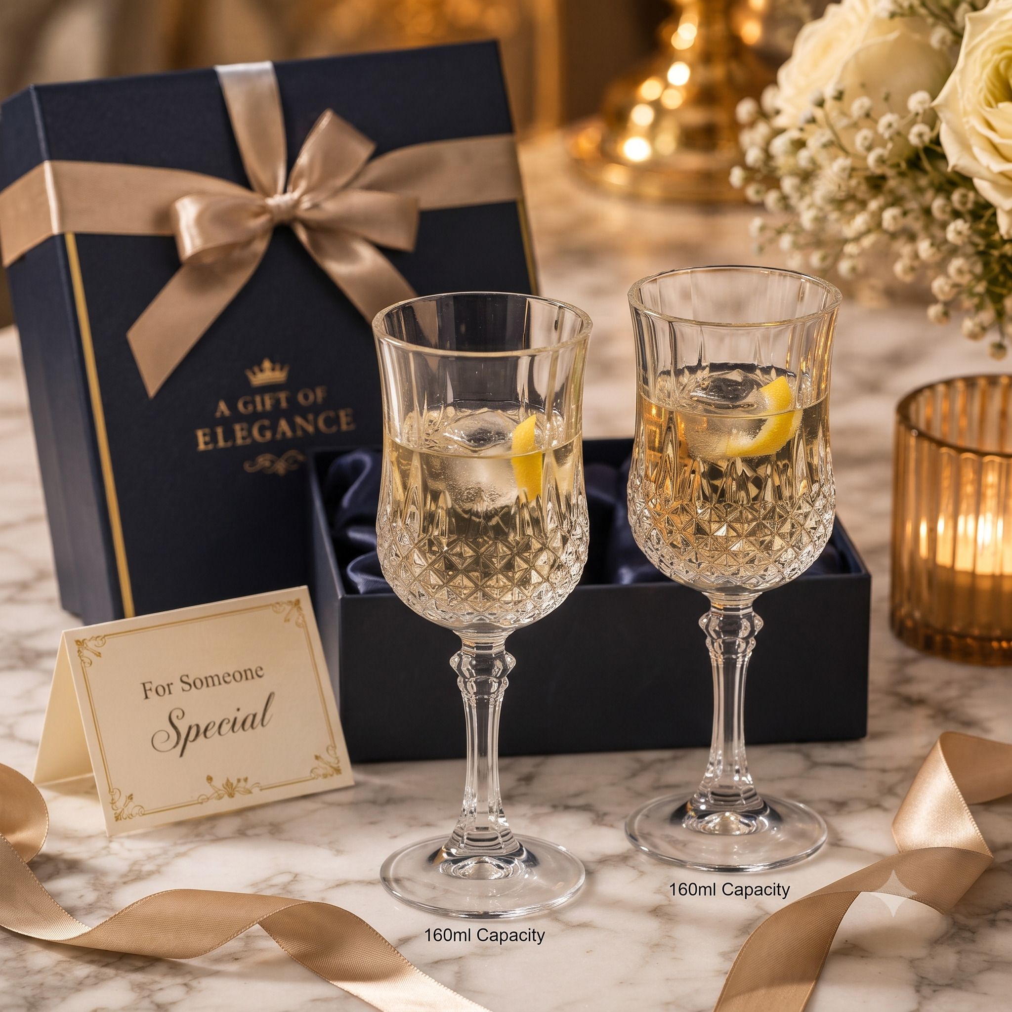 glascent (Pack of 2) Embossed Wine Glass Premium Clear Glass for Home Kitchen Dining Stylish Drinking Glass Set Wine Glass-picture-23