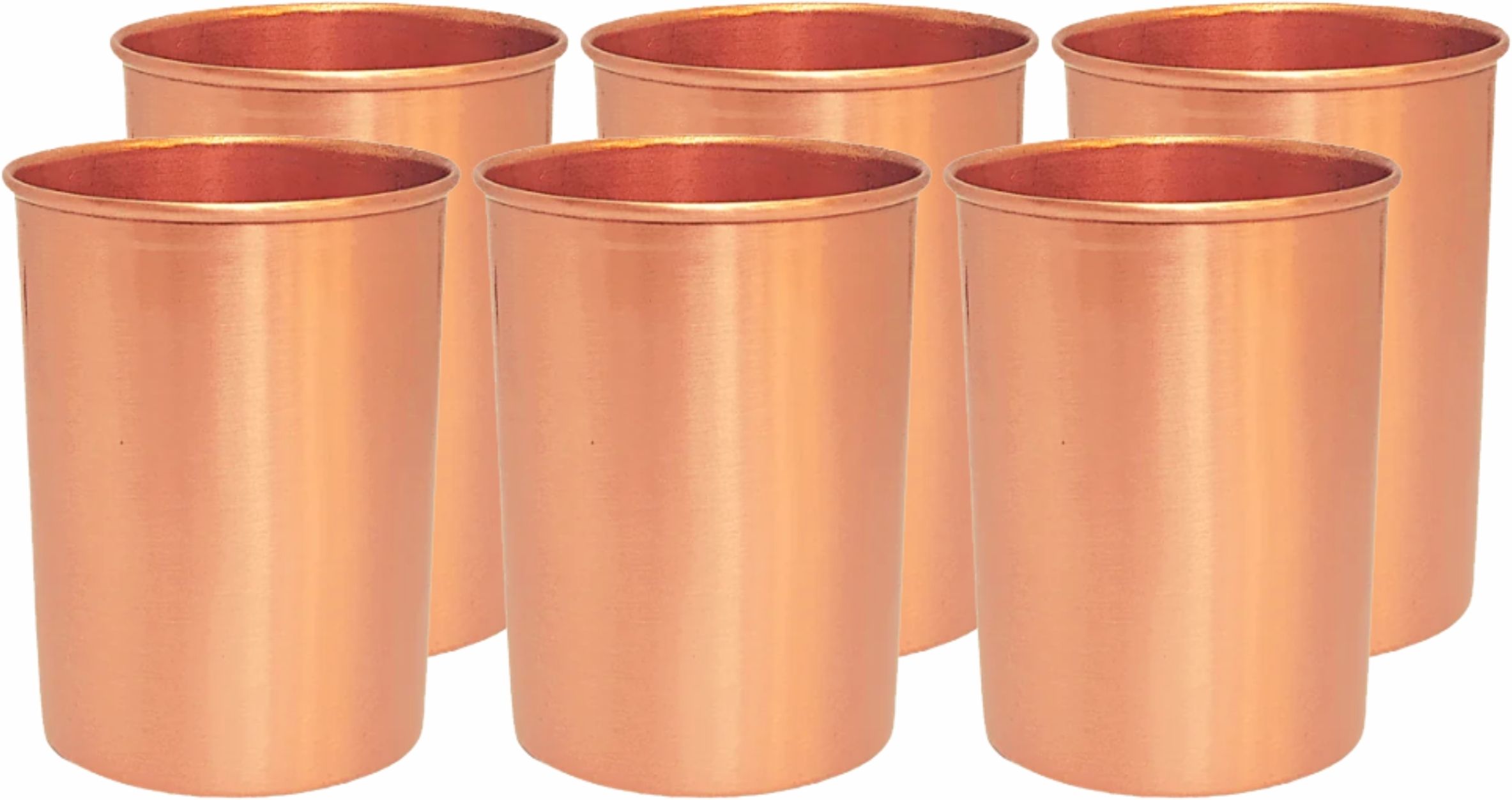 (Pack of 6) PLAIN COPPER GLASS-1 Glass Set (Copper) Glass Set Water/Juice Glass-image-14