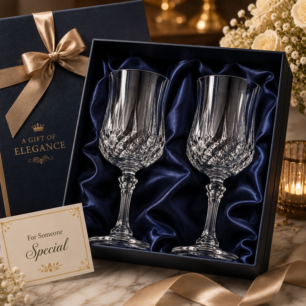 glascent (Pack of 2) Royal Wine Goblet Crystal Pattern for Celebrations Stylish Drinking Glass for Wi Glass Set Wine Glass-picture-32