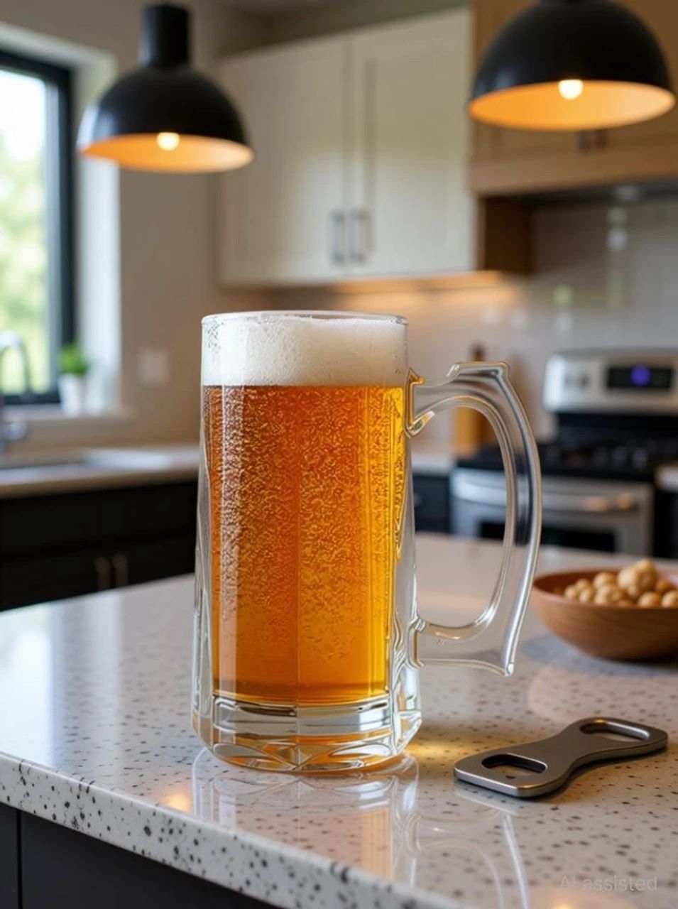 Premium Transparent Glass Beer Mug with Handle | Heavy Base Beer Stein Glass Beer Mug-image-21