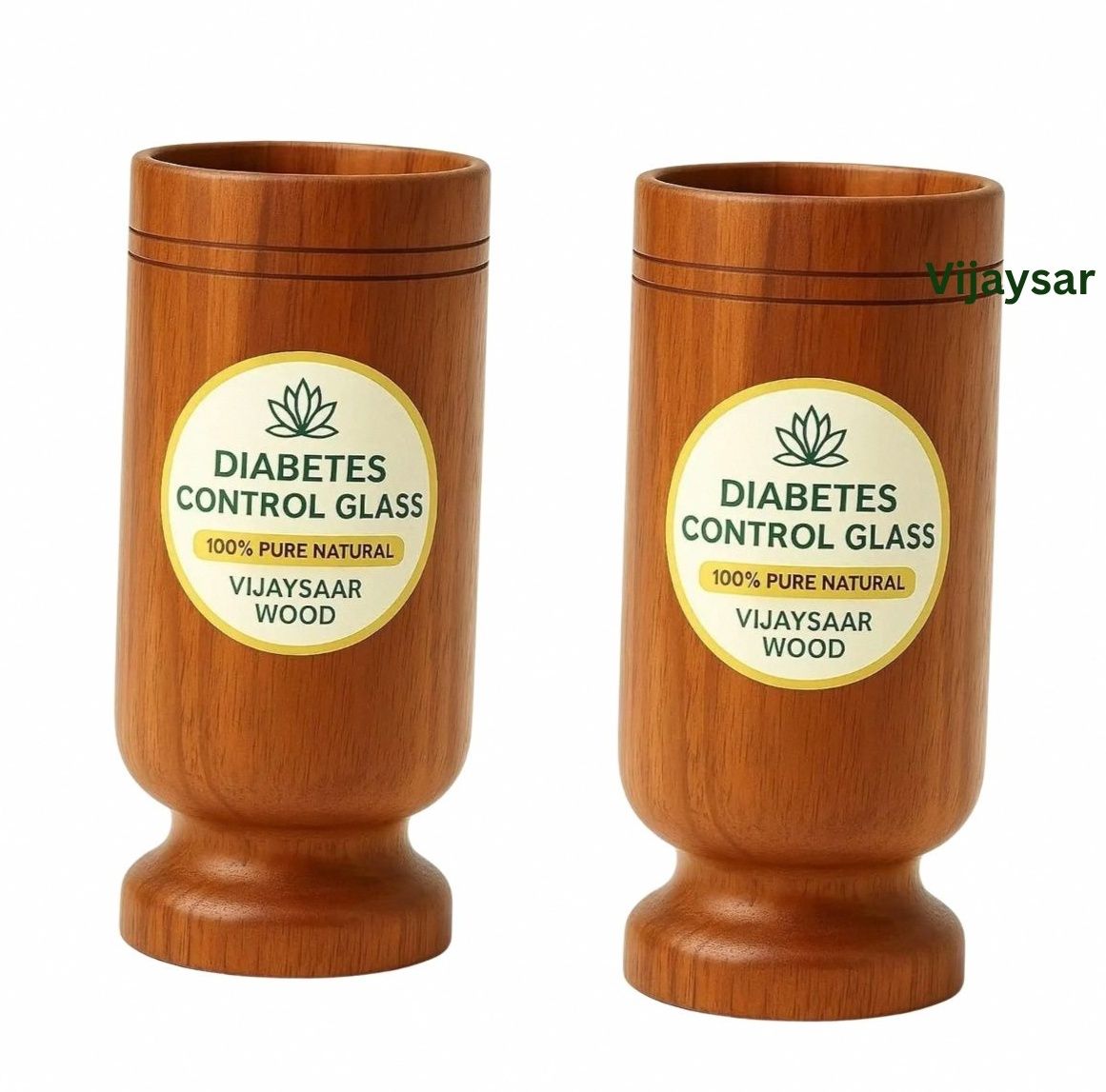 (Pack of 2) Vijaysar Drinking Glass | Exclusive Vijaysar Glass Premium Series for Advanced Glass Water/Juice Glass-image-3