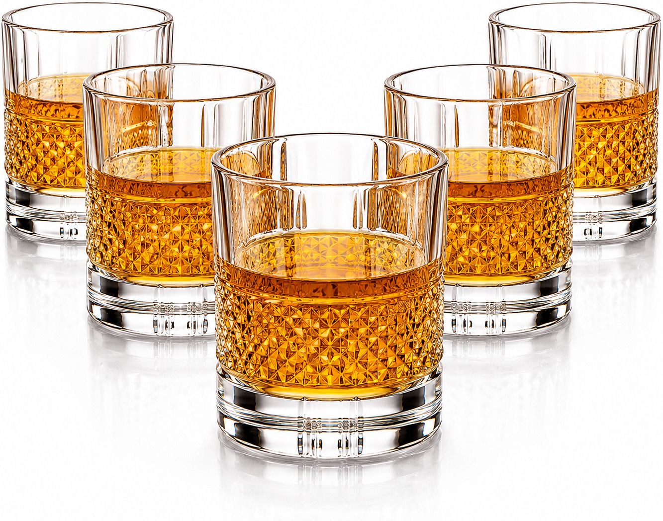 aanami (Pack of 6) Transparent Perfect for Scotch, Bourbon Crystal Freezer & Dishwasher Safe Glass Set Whisky Glass-picture-47