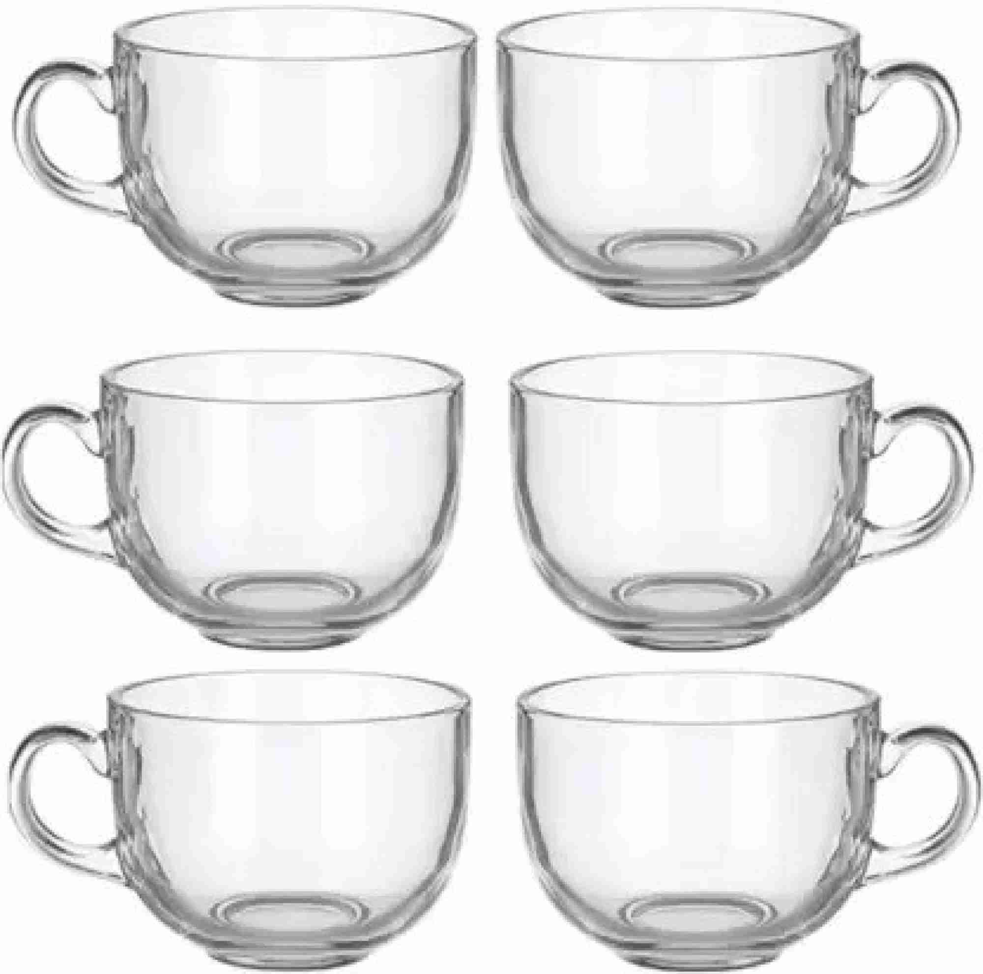 150 ml tea and coffee cup set of 6 (Clear) Glass Coffee Mug-image-38