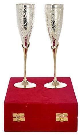 international gift German Silver Wine Glass/Wine Goblet with Beautiful Velvet Box Packing Glass Set Wine Glass-picture-17