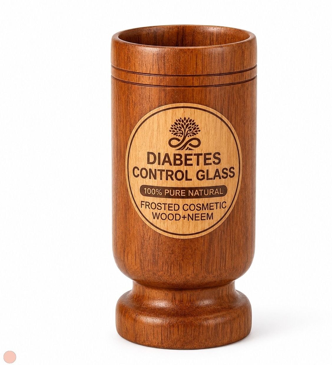 frosted cosmetic VIJAYSAR Neem Wood Drinking Glass – Premium Glass Water/Juice Glass-picture-9