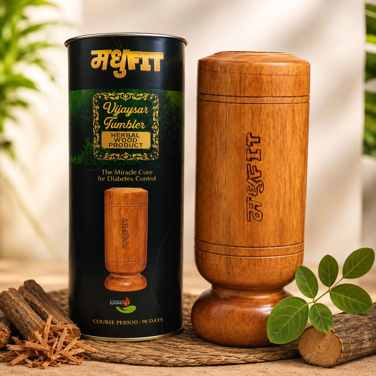 Vijaysar Sugar Control Glass | FSSAI Lab tested Vijaysar Herbal Tumbler Glass Water/Juice Glass-image-14
