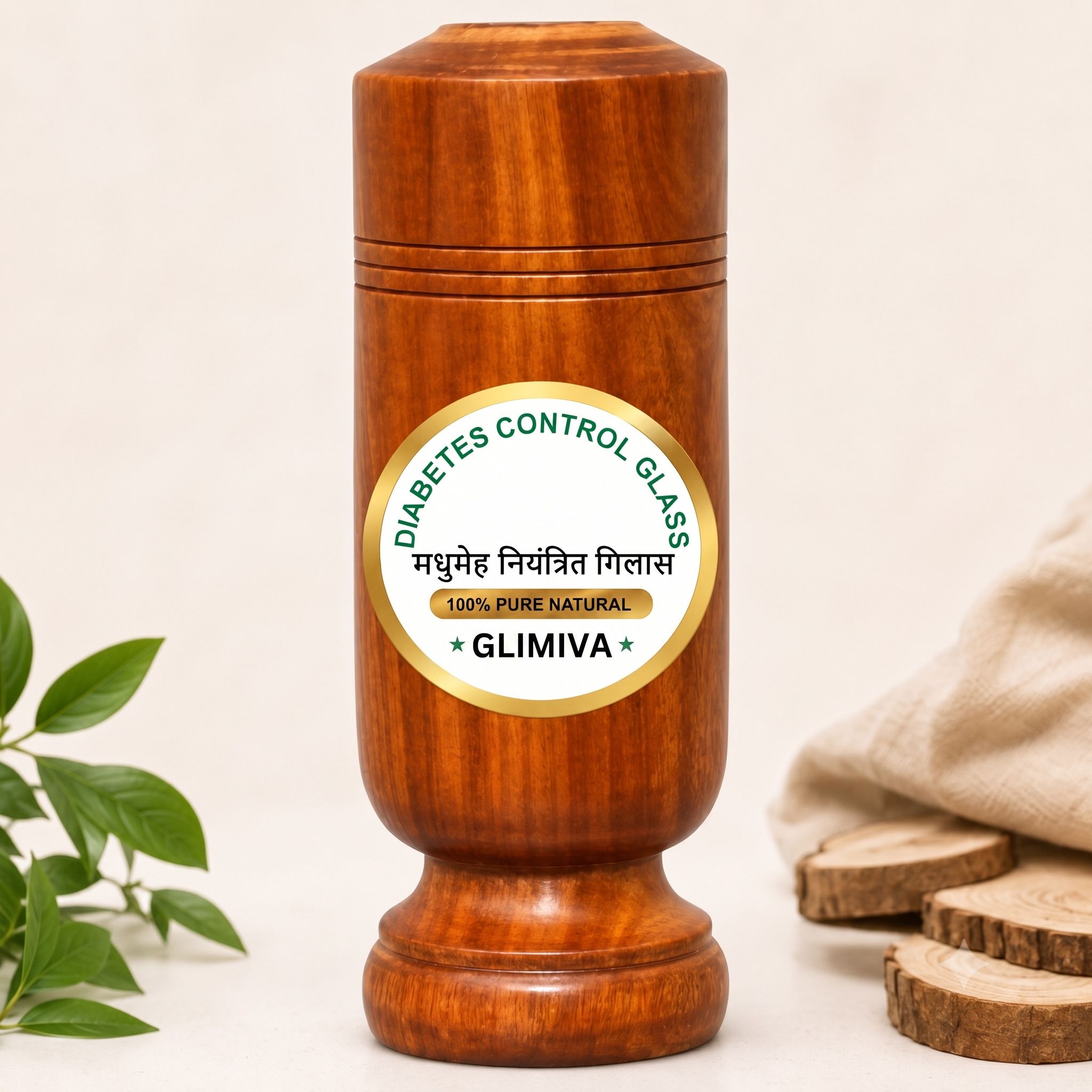 Pure Natural Wooden Glass for Blood Sugar Regulation Glass Water/Juice Glass-image-19