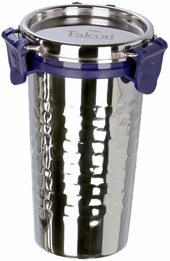 pddfalcon Stainless Steel Eco Nxt Tumbler/Glass with Steel Lid Glass Water/Juice Glass-picture-13