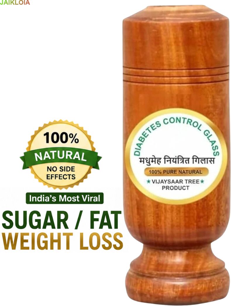 Vijaysar Wood Glass To Control Diabetes With Fat Balance Use Glass Water/Juice Glass-image-12