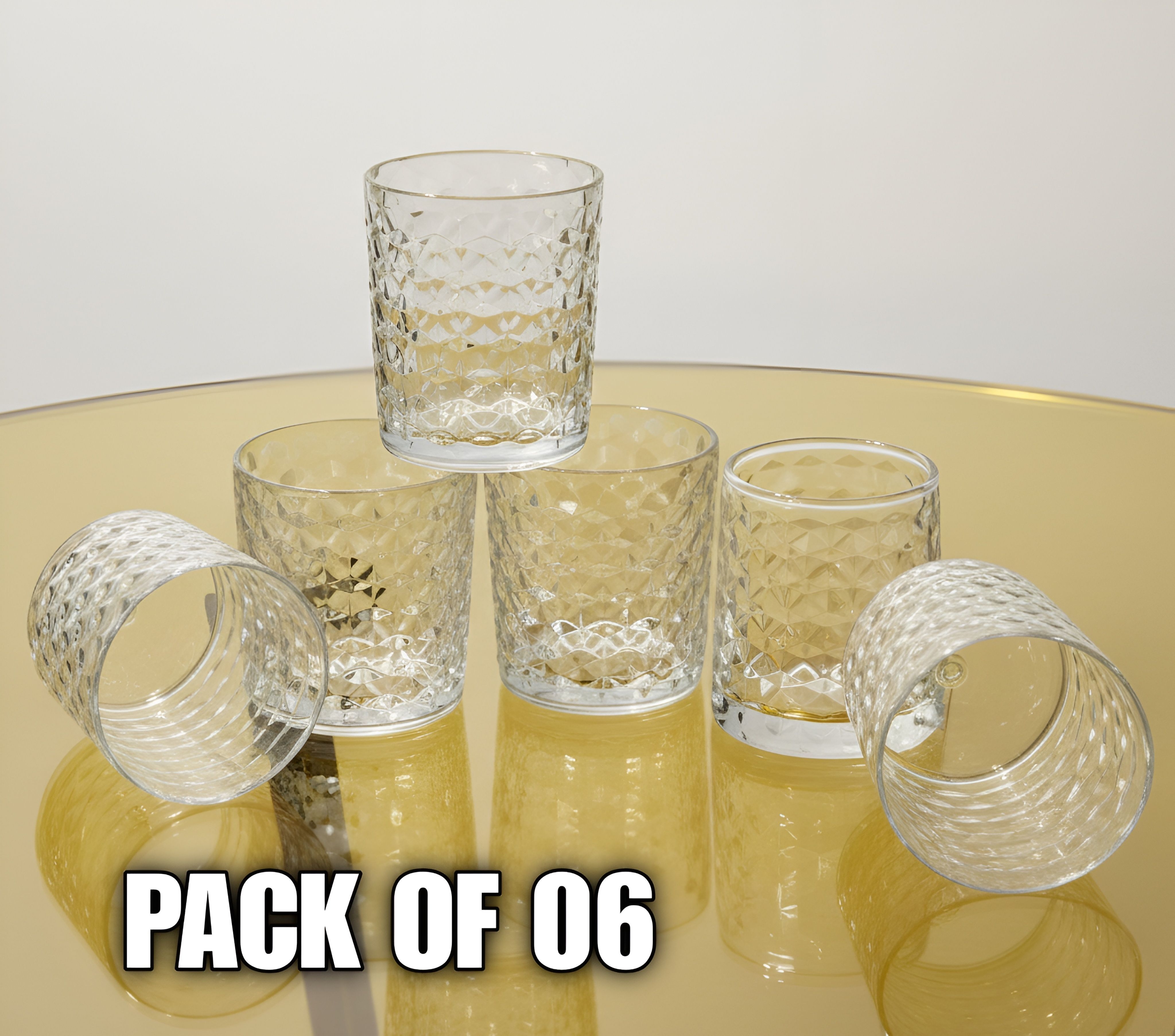 urbanova (Pack of 6) White Opal Shine Glass Glass Set Water/Juice Glass-picture-34