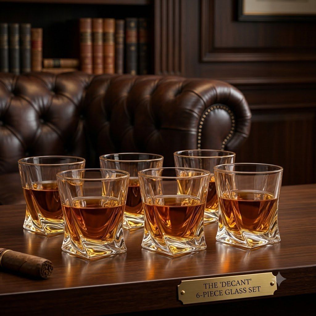 (Pack of 6) Premium Crystal Whiskey Glass Set Glass Set Whisky Glass-image-42