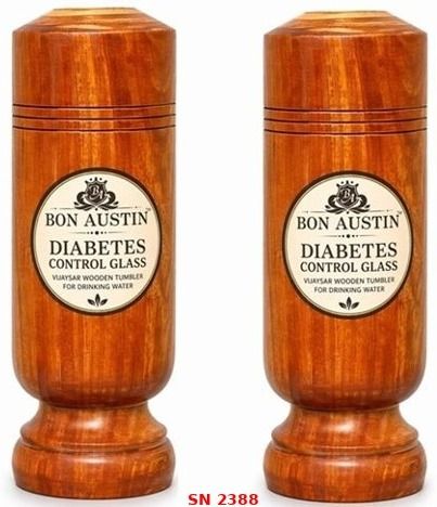 (Pack of 2) Vijay Star Wooden Glass | Of Organic Herbal Care Wooden Glass For Daily Use Glass Water/Juice Glass-image-37