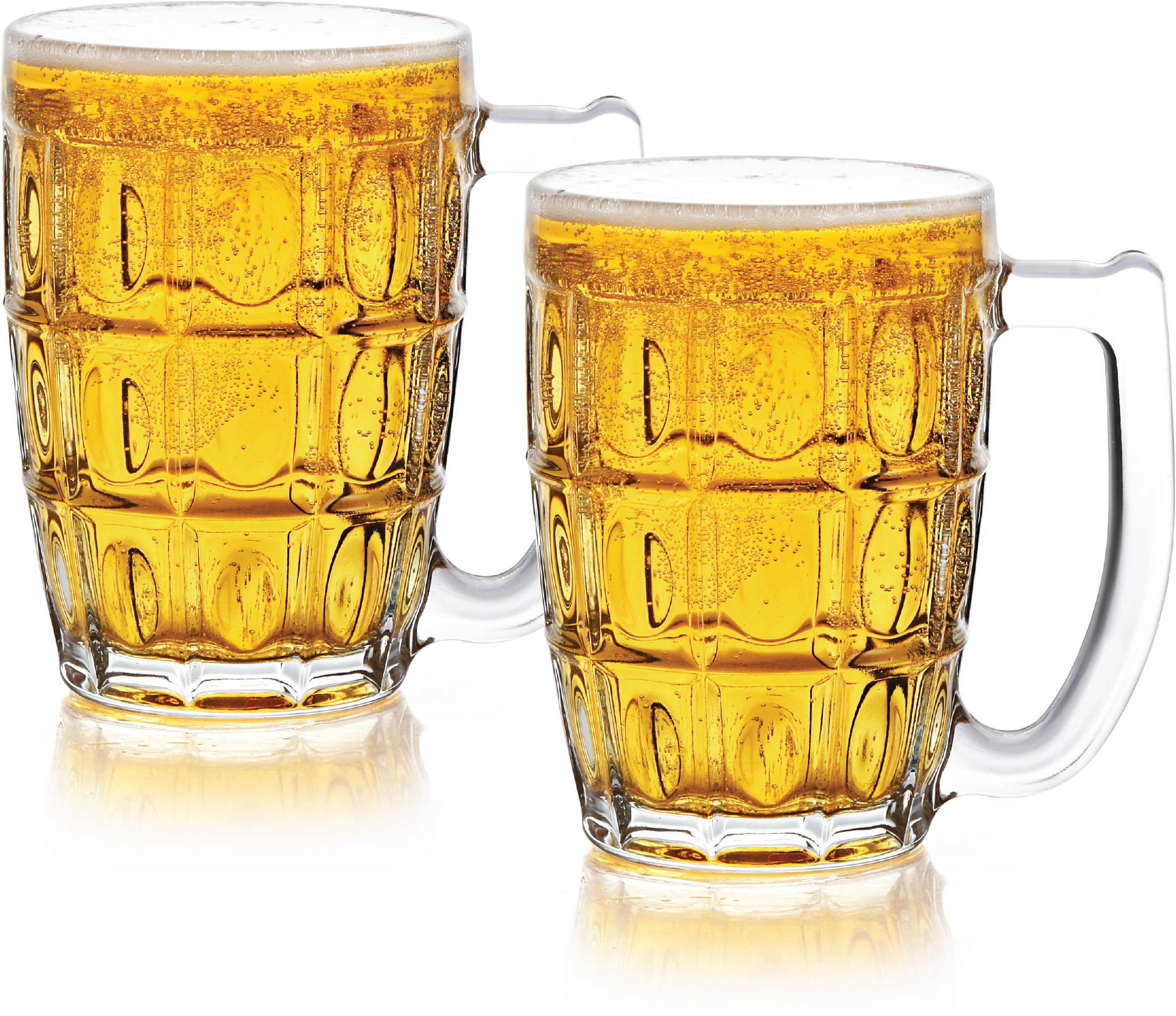 (Pack of 2) Executive Mug with Handle | Scratch Resistant & Easy to Clean | Glass Set Beer Glass