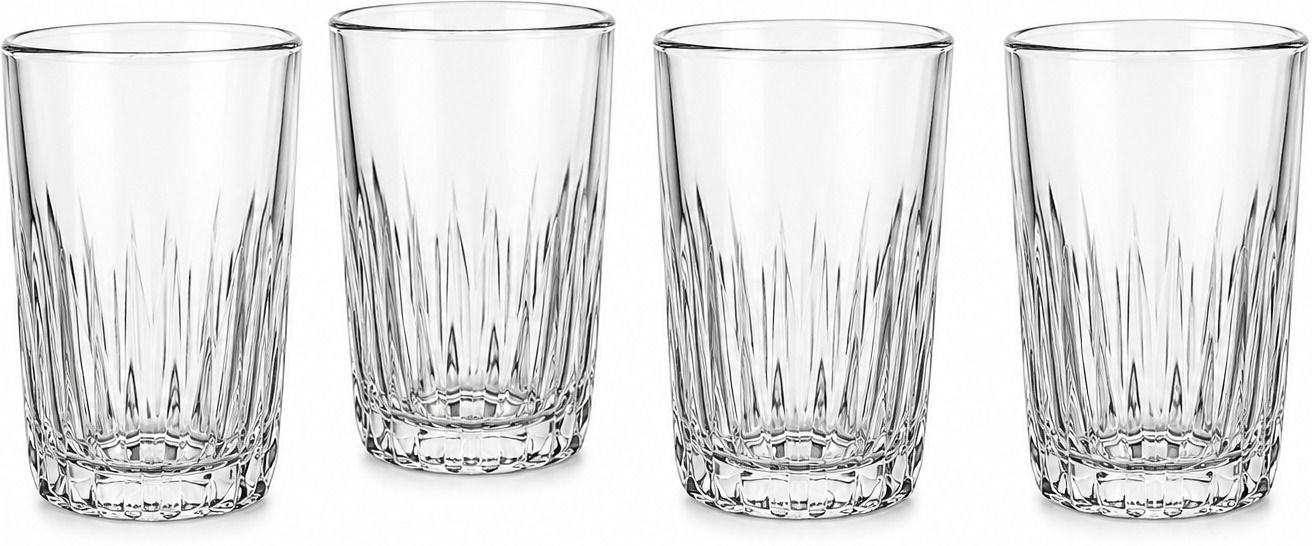 (Pack of 4) Home Decor Premium Cut Glass Tumbler Set of 4 (250 ml) WaterJuice and Mocktails Glass Set Water/Juice Glass-image-10
