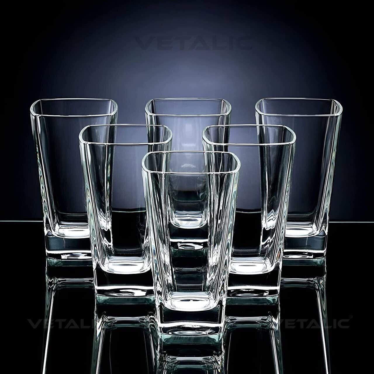 (Pack of 6) Plastic Square Water Unbreakable Plastic Glass Set of 6 Glass Set Water Juice Glass Set Water/Juice Glass-image-18