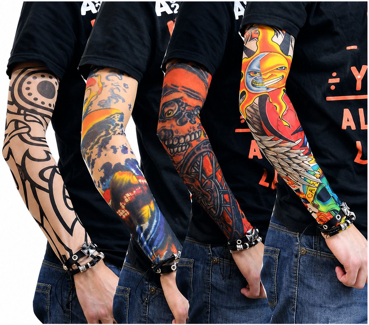 Floral Print Protective Men Gloves-image-27