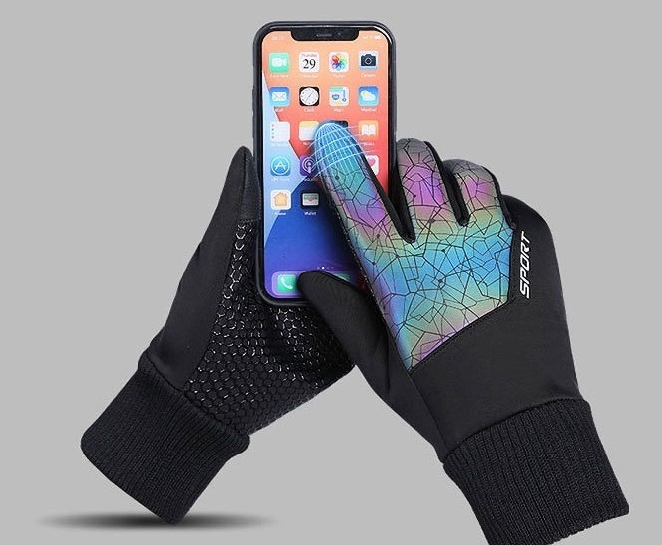 alexvyan Solid Winter Men Gloves-picture-43