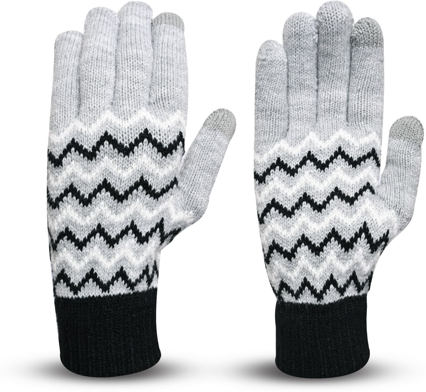loom legacy Striped, Self Design, Printed Winter Men Gloves-picture-12