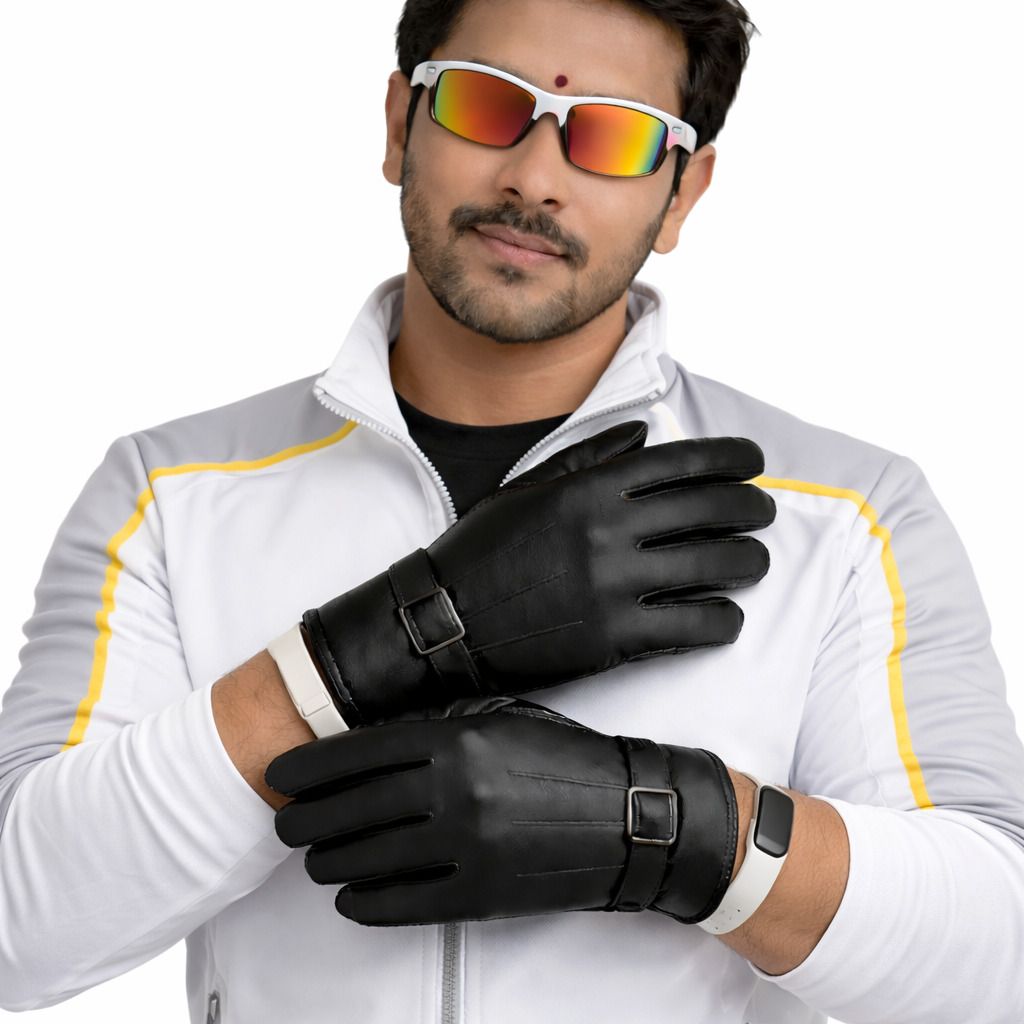 the lexry nation Solid Winter Men Gloves-picture-19