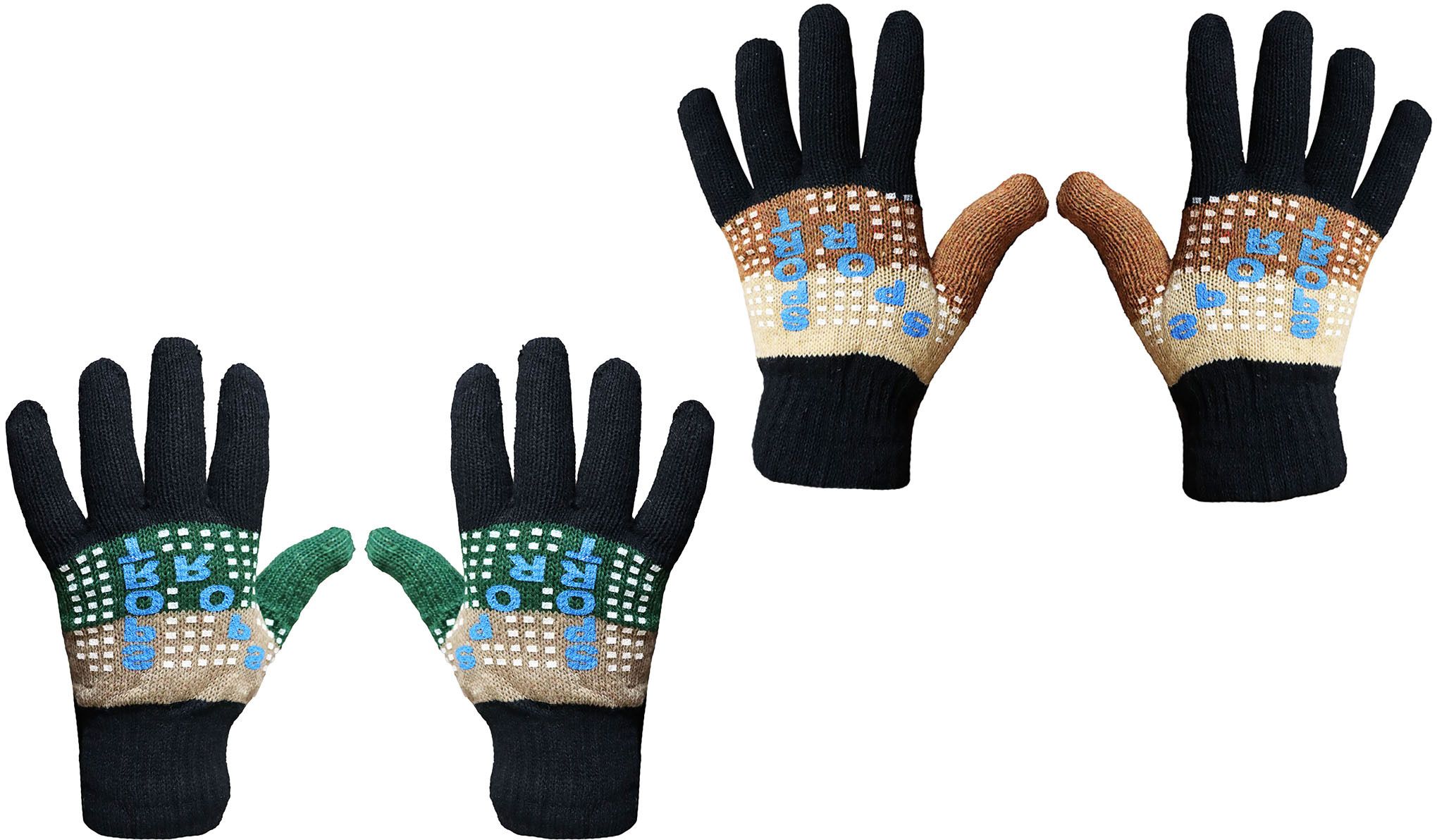 Printed Winter Men Gloves-image-49