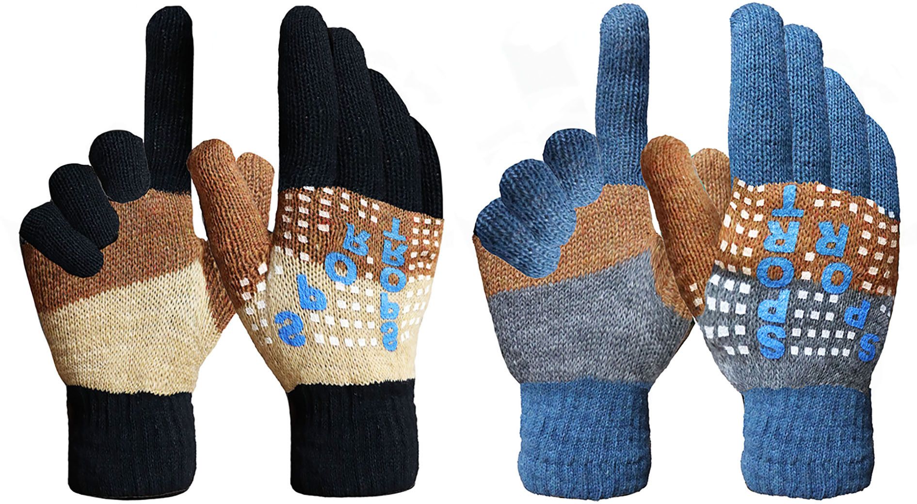 Printed Winter Men Gloves-image-42