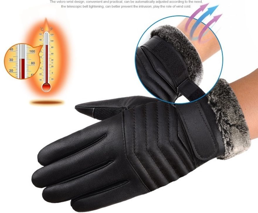 alexvyan Solid Winter Men Gloves-picture-30